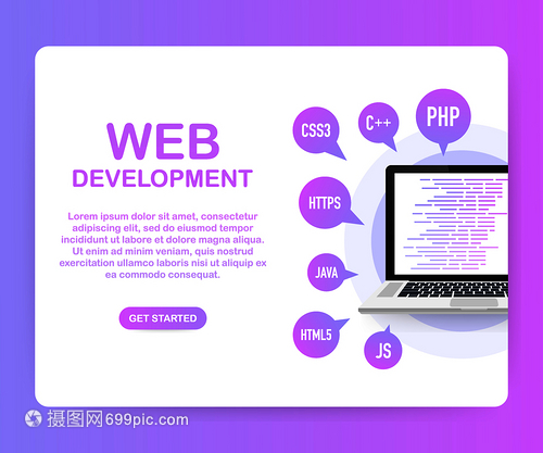 編程網(wǎng)絡開發(fā)概念筆記本電腦屏幕代碼矢量庫存圖解